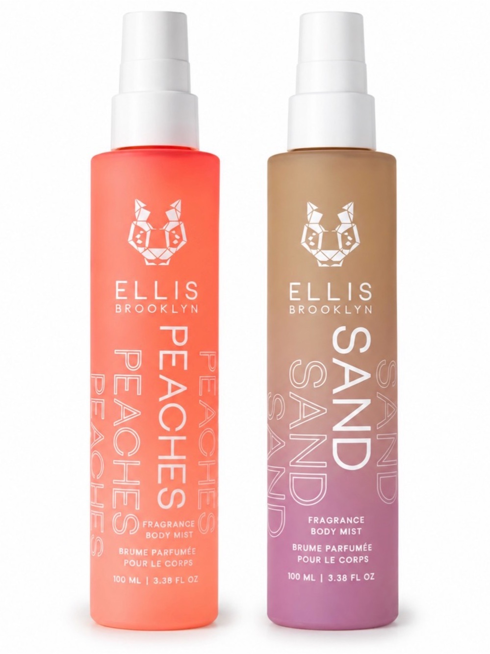 Ellis Brooklyn Body Mist duo! Both NWT - PEACHES & SAND 100ml/3.38 oz each
